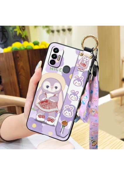 Telefon Kılıfı Tecno Spark 7/spark 7p Bileklikli Karikatür Telefon Kılıfı (Yurt Dışından)