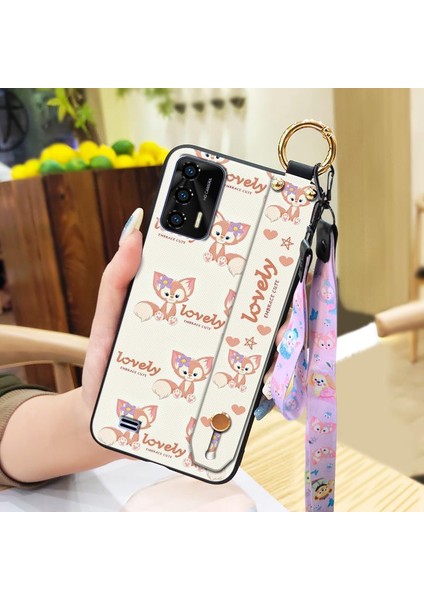 Telefon Kılıfı Oukitel C31 Kordon Bileklikli Karikatür Telefon Kılıfı (Yurt Dışından)