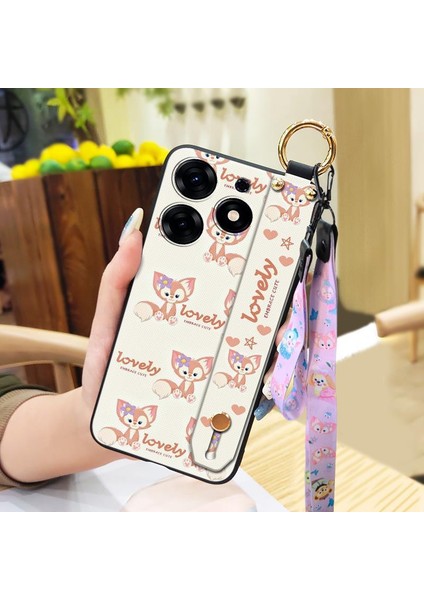 Telefon Kılıfı Tecno Spark 10 Pro Kordon Bileklikli Karikatür Telefon Kılıfı (Yurt Dışından)