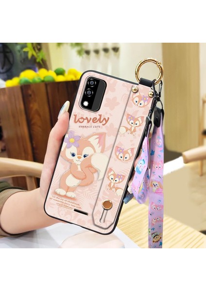 Telefon Kılıfı Blu C5 Max 2022 Kordon Bileklikli Karikatür Telefon Kılıfı (Yurt Dışından)