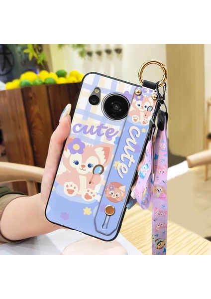 Telefon Kılıfı Aquos Sense 7 Kordon Bileklikli Karikatür Telefon Kılıfı (Yurt Dışından)