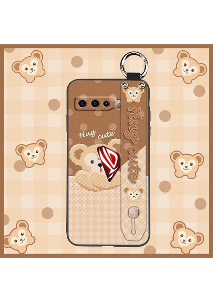 Telefon Kılıfı Asus Rog Phone3 Kordon Bileklikli Karikatür Telefon Kılıfı (Yurt Dışından)