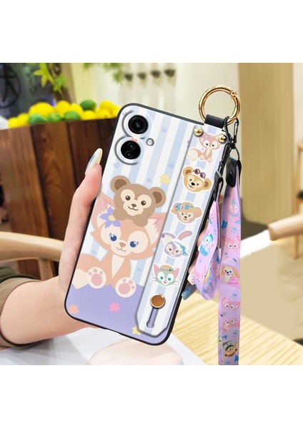 Telefon Kılıfı Tecno Camon 19 Neo Kordon Bileklikli Karikatür Telefon Kılıfı (Yurt Dışından)