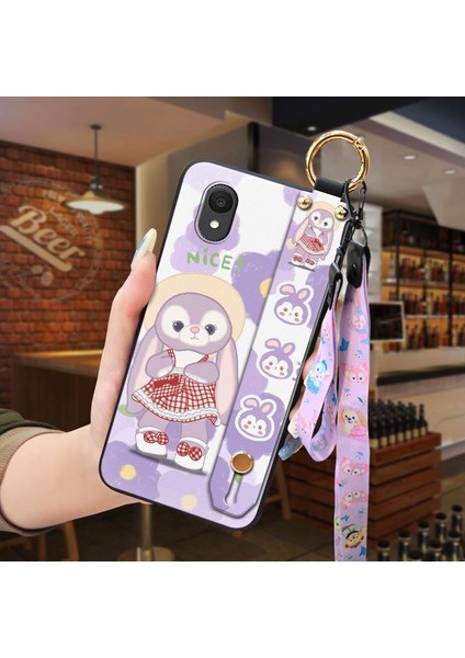 Telefon Kılıfı Tcl 201 Kordon Bileklikli Karikatür Telefon Kılıfı (Yurt Dışından)