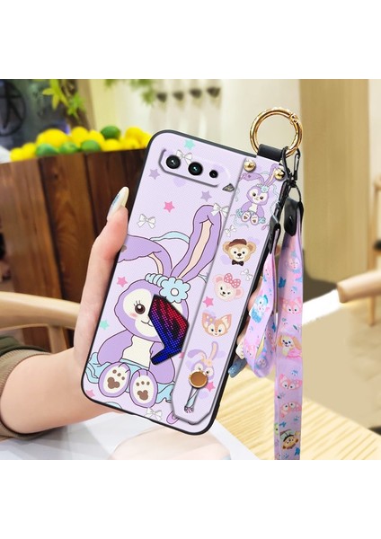 Telefon Kılıfı Asus Rog Phone 5/5s/5 Ultimate Kordon Bileklikli Karikatür Telefon Kılıfı (Yurt Dışından)