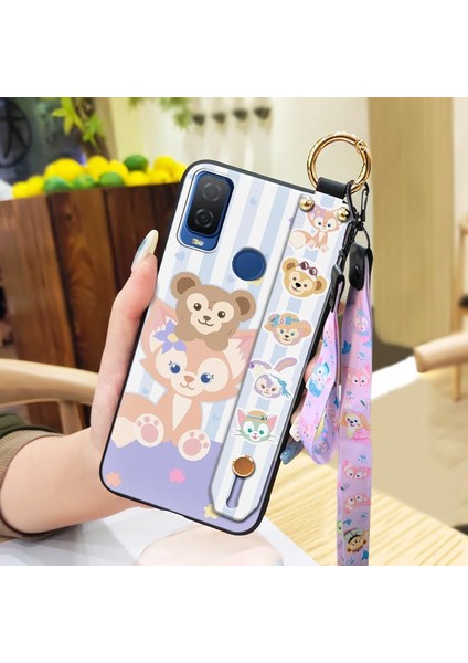 Telefon Kılıfı Tcl 304 Kordon Bileklikli Karikatür Telefon Kılıfı (Yurt Dışından)