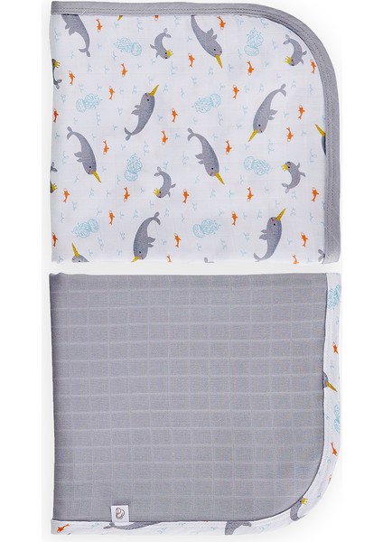 Unicorn Fish Bambu - Pamuk Müslin Örtü 110X110 - 2 Adet indirimleri