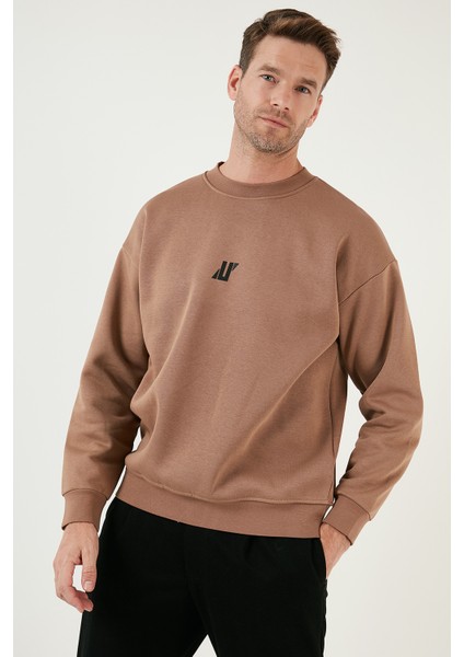 Regular Fit Bisiklet Yaka Pamuklu Içi Tüylü Yumuşak Şardonlu Erkek Sweat 5905405