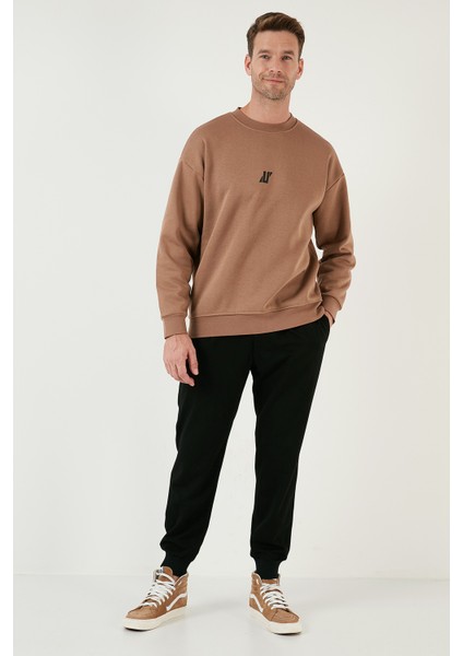 Regular Fit Bisiklet Yaka Pamuklu Içi Tüylü Yumuşak Şardonlu Erkek Sweat 5905405 fırsatları