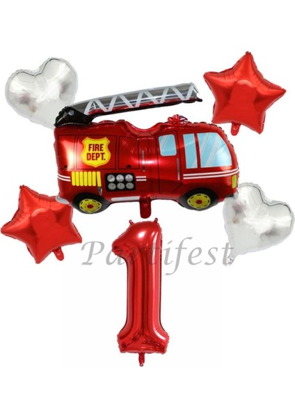 Itfaiye Balon Set Fireman Folyo Balon Set Konsept Doğum Günü Set Yaş Balon