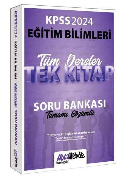 Hocawebde Yayınları 2024 KPSS Eğitim Bilimleri Tüm Dersler Tamamı Çözümlü Tek Kitap Soru Bankası