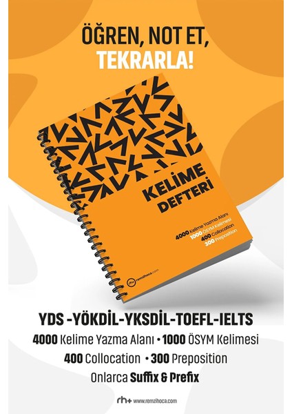 Yds-Yökdil Kelime Defteri - Öğren - Not Et - Tekrarla