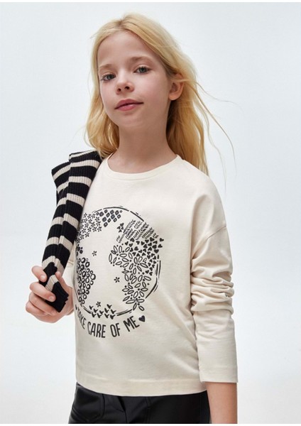 Çocuk Tshirt - Beyaz - 10 Yaş - 7056