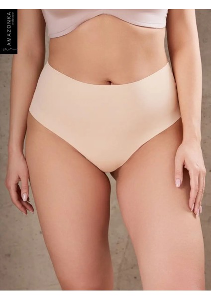 Dikişsiz Lazer Kesim Yüksek Bel Sıkılaştırıcı String Korse Tanga Slip fırsatları