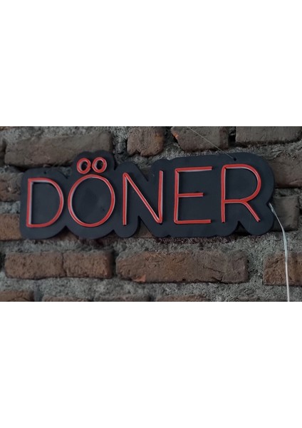 Döner Neon Ledli Duvar Aydınlatması