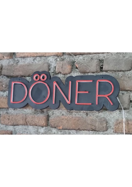 Döner Neon Ledli Duvar Aydınlatması