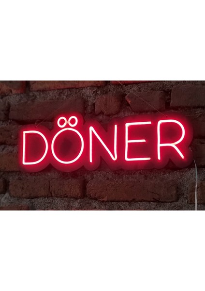 Döner Neon Ledli Duvar Aydınlatması