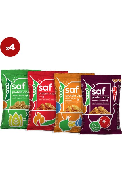 Saf Nutrition Karışık Protein Cips Seti 50 gr X 4