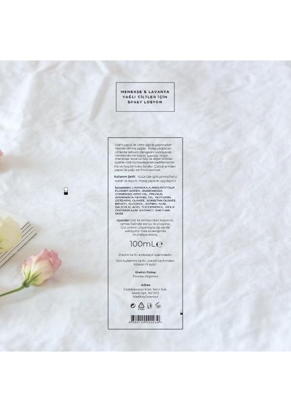 Menekşe & Lavanta Karma ve Yağlı Ciltler Için Yüz Losyonu 100 ml
