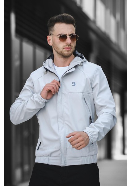 Bailey Suya Dayanaklı Slim Fit Erkek Kapüşonlu Mevsimlik Mont Yağmurluk