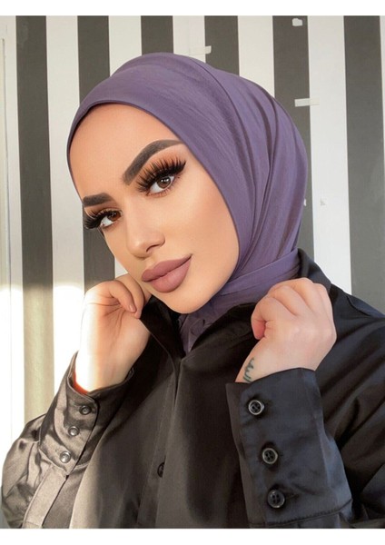 Cıtcıtlı Hazır Eşarp Şal Hijap Lavanta Rengi