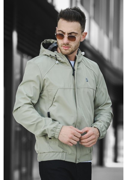 Bailey Suya Dayanaklı Slim Fit Erkek Kapüşonlu Mevsimlik Mont Yağmurluk