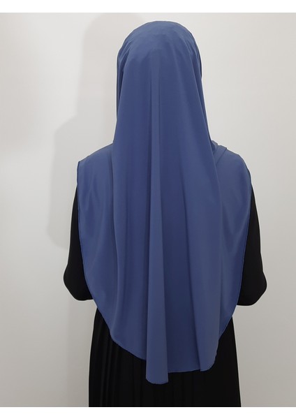 Namaz Örtüsü Khimar, Hazır Büyük Esarp, Malezya Modeli, Hijap ,hac Umre Icin Sandy Kumas Indigo