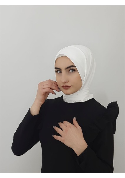 Cıtcıtlı Hazır Eşarp Şal Hijap Ekru Renk