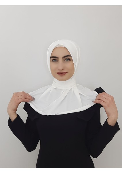 Cıtcıtlı Hazır Eşarp Şal Hijap Ekru Renk