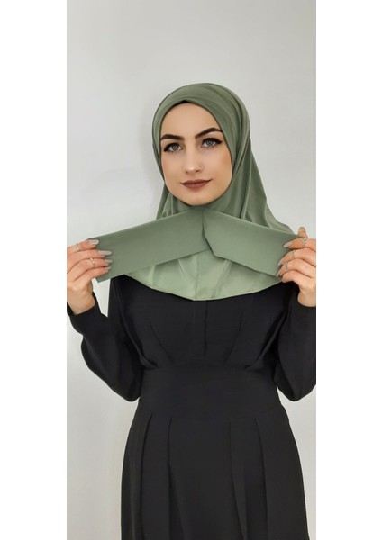 Cıtcıtlı Hazır Eşarp Şal Hijap Acık Yesil