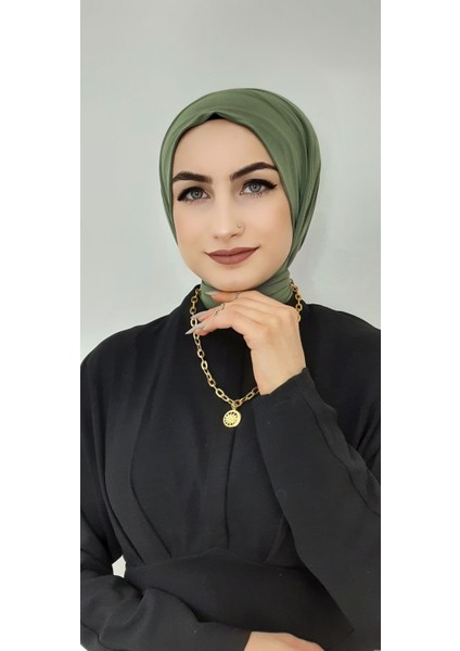 Cıtcıtlı Hazır Eşarp Şal Hijap Acık Yesil
