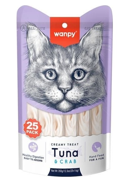 Ton Balıklı ve Yengeçli Krema Kedi Ödülü 25*14 gr
