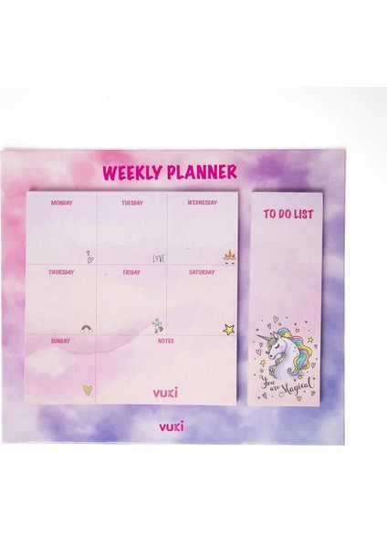 Masaüstü Haftalık Planlayıcı Defter Model Unicorn