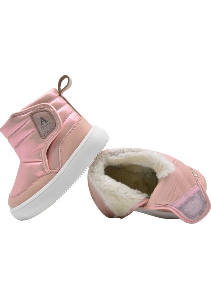 Maya Içi Peluş Kürklü Kız Bebek Bot Pudra Rengi fırsatları