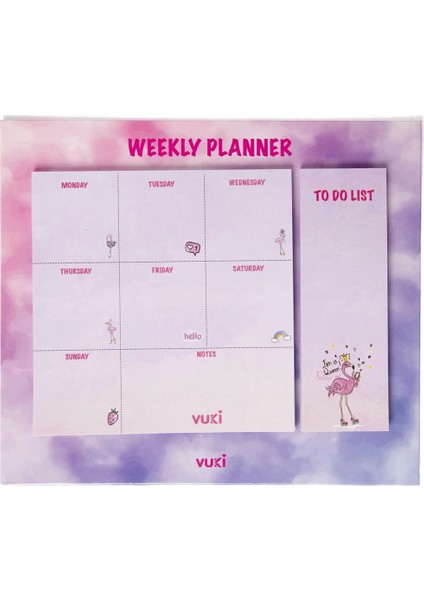 Masaüstü Haftalık Planlayıcı Defter Model Flamingo