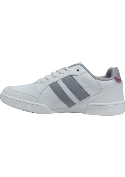 Beyaz Gri Kırmızı Bağcıklı Sneakers Spor Ayakkabı modelleri