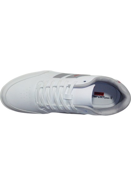 Beyaz Gri Kırmızı Bağcıklı Sneakers Spor Ayakkabı fırsatları