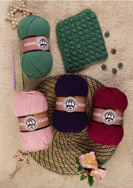 Favor El Örgü Ipi 500GR - 103 Bordo fırsatları