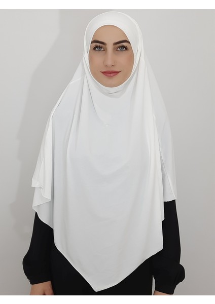 Hazır Sufle Baglamalı Pratık Esarp Khimar Ekru Renk