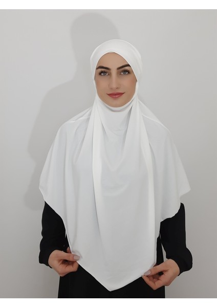 Hazır Sufle Baglamalı Pratık Esarp Khimar Ekru Renk