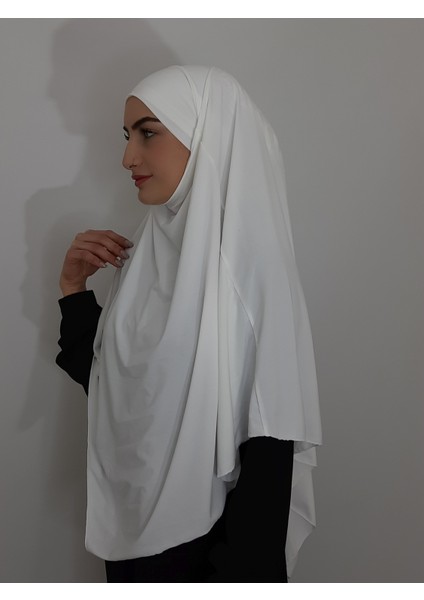 Hazır Sufle Baglamalı Pratık Esarp Khimar Ekru Renk