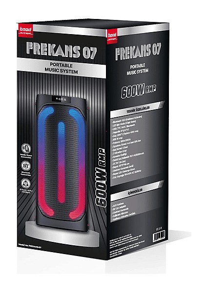 Frekans 07 Bluetooth Hifi Hoparlör Siyah