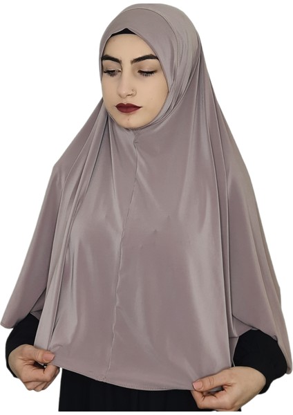 Tek Parca Pratik Büyük Hazır Esarp Hijap Vizon Renk Namaz Örtüsü