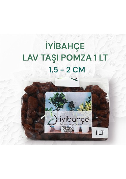 Pomza Volkanik Tüf 1 Lt Koyu Renk 1,5-3 Cm Boy