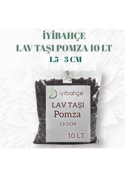 Pomza Volkanik Tüf 10 Lt Koyu Renk 1,5-3 Cm Boy