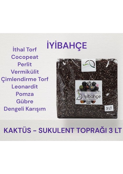 Kaktüs-Sukulent Toprağı 3 Lt