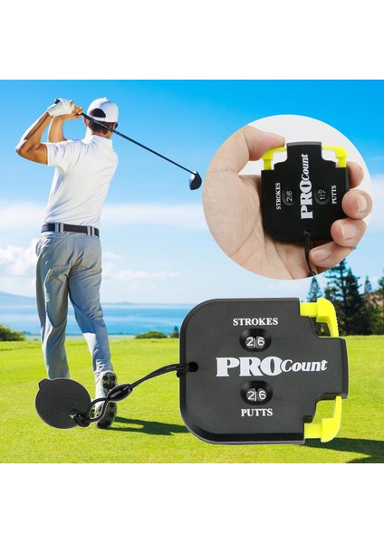 Golfı Sayacı Kompakt Çift Kadranlı Aksesuarşşu Sarı (Yurt Dışından)