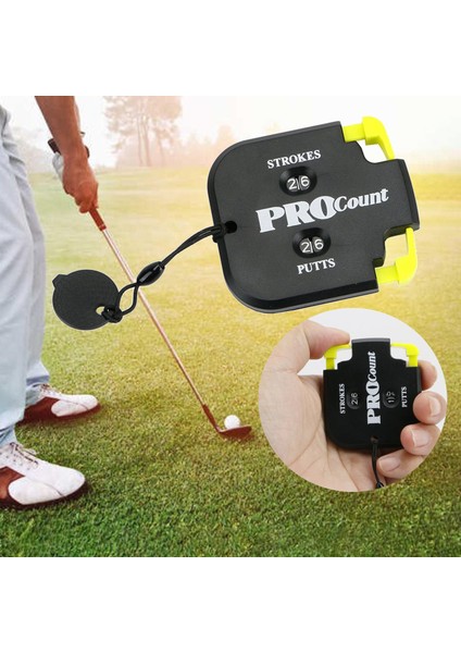 Golfı Sayacı Kompakt Çift Kadranlı Aksesuarşşu Sarı (Yurt Dışından)