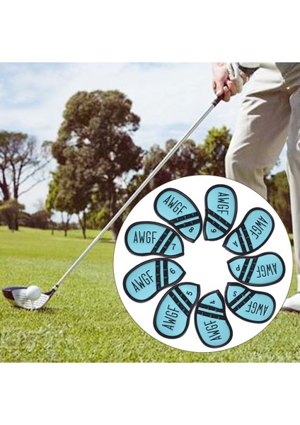 9 Dayanıklı Kulüp Kapakları Numaralı Markalara Golf Başörtüsü Mavi (Yurt Dışından) modelleri