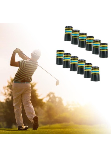 12 Adet Golf Demir Yüksük Boyutu .370 Golf Aksesuarları Golf Kulübü Mil Yüksük Mavi Sarı Siyah (Yurt Dışından) fiyatları